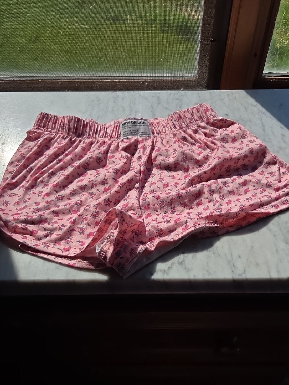 Pink Floral Cotton Sleep Shorts
